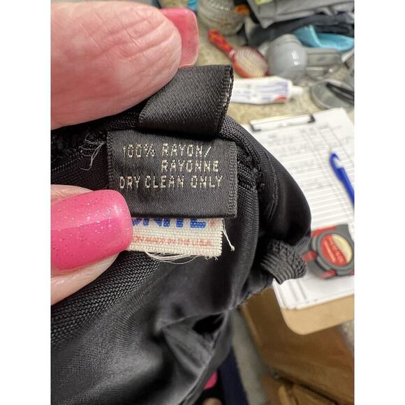 Vtg 90’s Ralph Lauren Black Label Black Strapless Minimalist Fitted Dress 6 - Picture 6 of 9